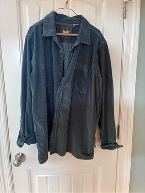 Howler bros Corduroy Button-Up Jacket - Slate Blue Xl
